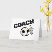 Voetbal coach (Fluitje/Bal) Kaart (Gele Bloem)