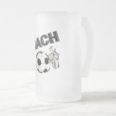 voetbal coach (fluitje/bal) matglas bierpul (Voorkant rechts)