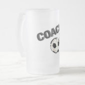 voetbal coach (fluitje/bal) matglas bierpul (Voorkant links)