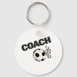 voetbal coach (fluitje/bal) sleutelhanger