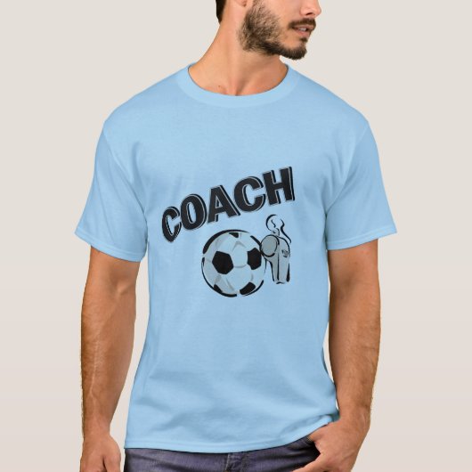voetbal coach (fluitje/bal) t-shirt (Voorkant)
