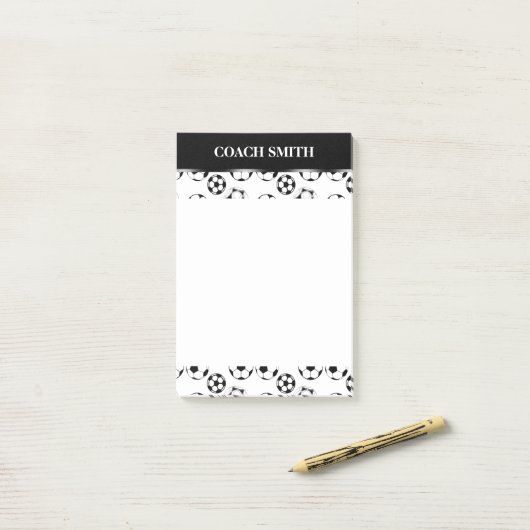 Voetbal coach football PERSONALIZE Post-it® Notes (Op bureau)