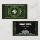 Voetbal coach Football Trainer zwart Visitekaartje (Voorkant / Achterkant)