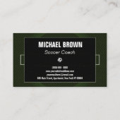 Voetbal coach Football Trainer zwart Visitekaartje (Achterkant)