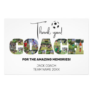 Voetbal coach Foto Keepsake Afdrukken Afdruk