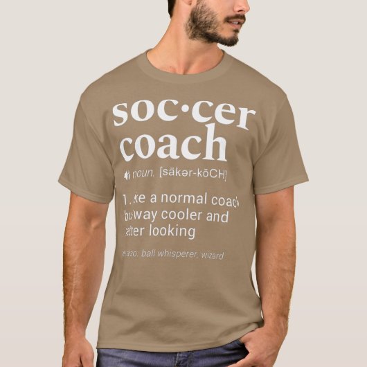 Voetbal coach Funny Dictionary Definition Design T-shirt (Voorkant)