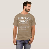 Voetbal coach Funny Dictionary Definition Design T-shirt (Voorkant volledig)
