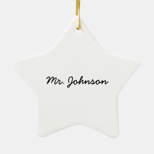 Voetbal coach Gejaard met grasveld en bal Keramisch Ornament (Achterkant)