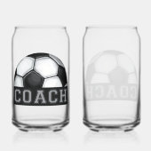 Voetbal coach glaswerk blikvorm glas (Voorkant)