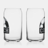 Voetbal coach glaswerk blikvorm glas (Links)