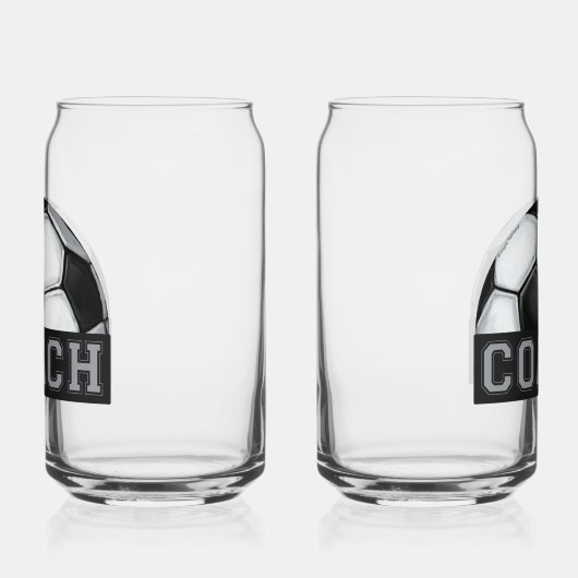 Voetbal coach glaswerk blikvorm glas (Links)