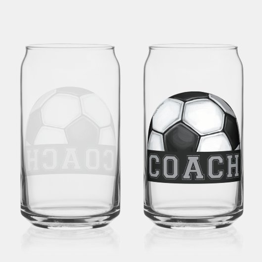 Voetbal coach glaswerk blikvorm glas (Achterkant)