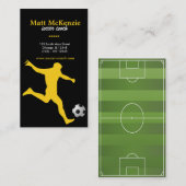 Voetbal coach (goud) visitekaartje (Voorkant / Achterkant)