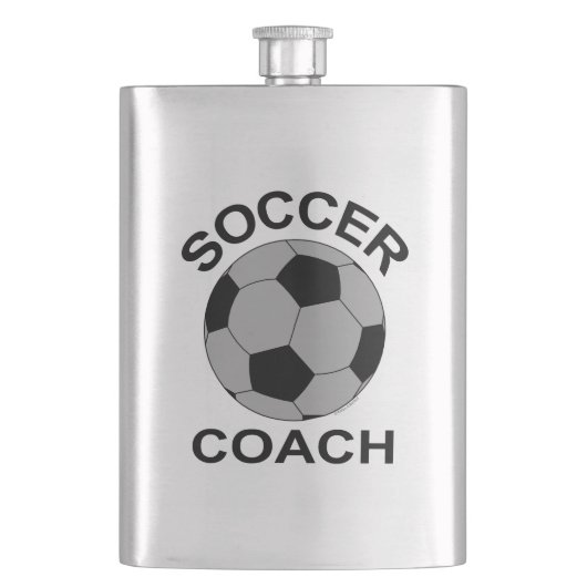 Voetbal coach Grijs Classic Flask Flacon (Voorkant)