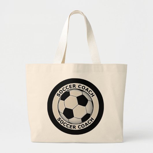 voetbal coach grote tote bag (Voorkant)