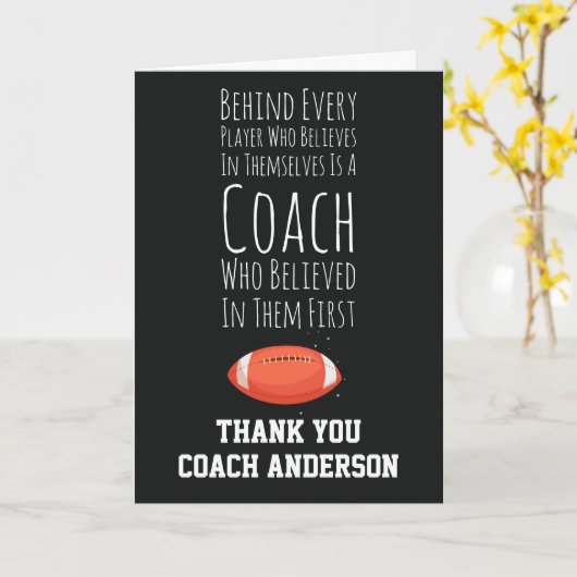 Voetbal Coach Kaarten Bedankt Kerstman Manager (Gele Bloem)