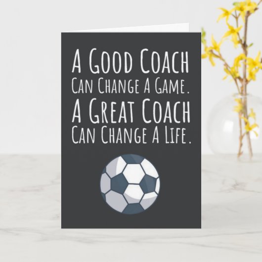 Voetbal Coach Kaarten Sport Typografie Trainer Tea (Gele Bloem)