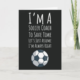 Voetbal Coach Kaarten Sport Typografie Waardering
