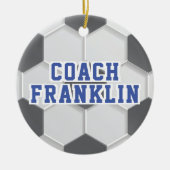 Voetbal coach keramisch ornament (Voorkant)