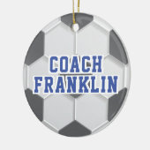 Voetbal coach keramisch ornament (Links)