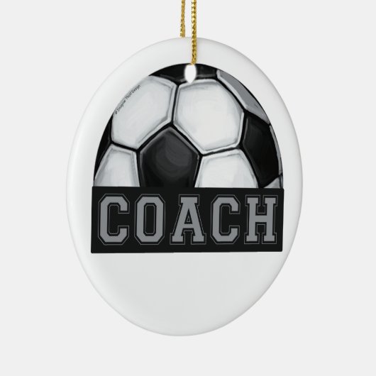 Voetbal coach keramisch ornament (Rechts)