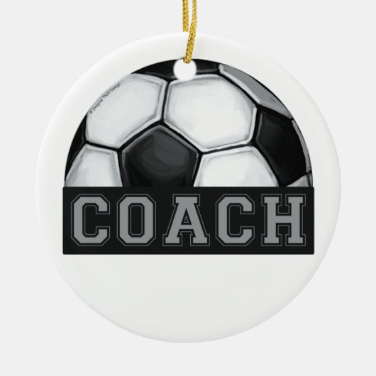Voetbal coach keramisch ornament (Voorkant)
