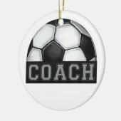 Voetbal coach keramisch ornament (Links)