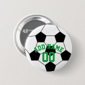 Voetbal Coach - Modern Drawing Name Number Ronde Button 5,7 Cm (Voorkant /achterkant)