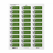 Voetbal Coach - Modern Drawing Retouradres Etiket (Full Sheet)