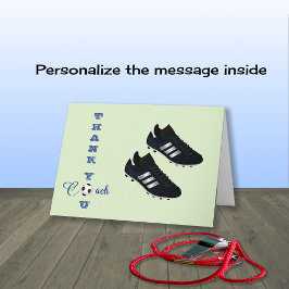 Voetbal coach moderne sport bedankkaart