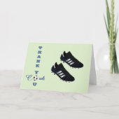 Voetbal coach moderne sport bedankkaart (Voorkant)