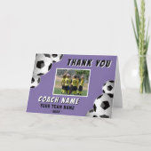 Voetbal Coach Naam Foto Bedankkaart (Voorkant)