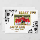 Voetbal Coach Naam Foto  Bedankkaart (Voorkant)