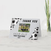 Voetbal Coach Naam Foto Bedankkaart (Voorkant)