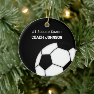 Voetbal coach nummer één gepersonaliseerd Ornament