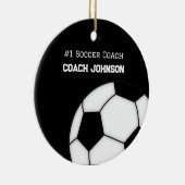Voetbal coach nummer één gepersonaliseerd Ornament (Rechts)