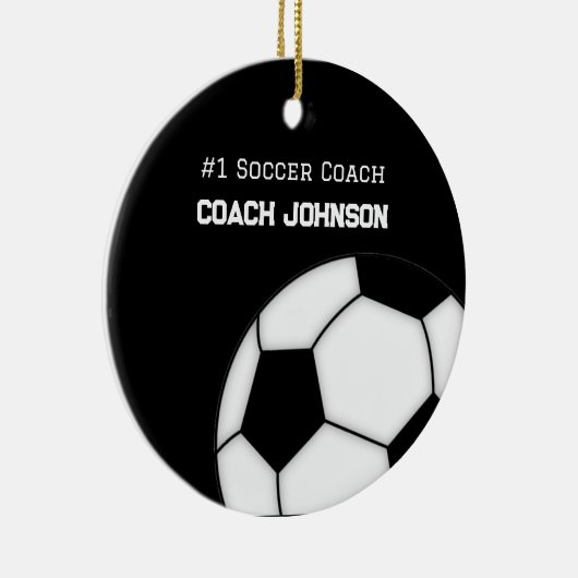 Voetbal coach nummer één gepersonaliseerd Ornament (Rechts)