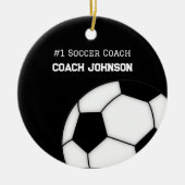 Voetbal coach nummer één gepersonaliseerd Ornament (Voorkant)