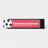 Voetbal Coach of leraar - Moderne tekening Bureau Naambordje (Voorkant)