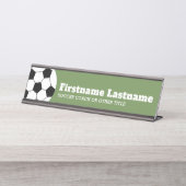 Voetbal Coach of leraar - Moderne tekening Bureau Naambordje (Voorkant)