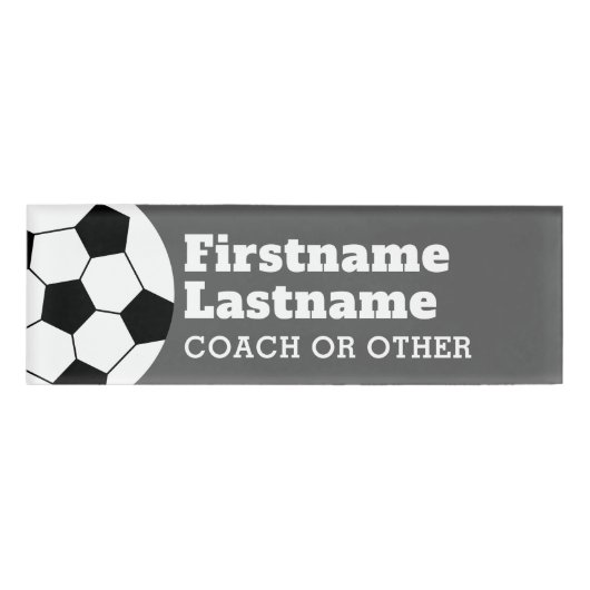 Voetbal Coach of leraar - Moderne tekening Naambadge (Voorkant)