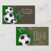 Voetbal coach of voetbal moeders visitekaartjes contactkaartje (Voorkant / Achterkant)