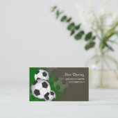 Voetbal coach of voetbal moeders visitekaartjes contactkaartje (Staand voorkant)