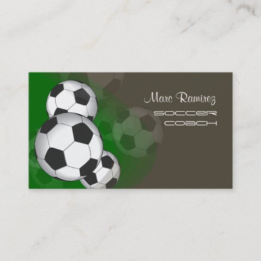 Voetbal coach of voetbal moeders visitekaartjes contactkaartje (Voorkant)