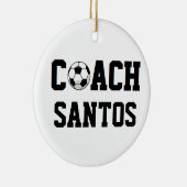 voetbal coach op maat keramisch ornament (Rechts)