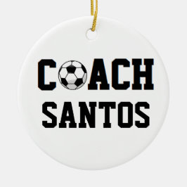 voetbal coach op maat keramisch ornament