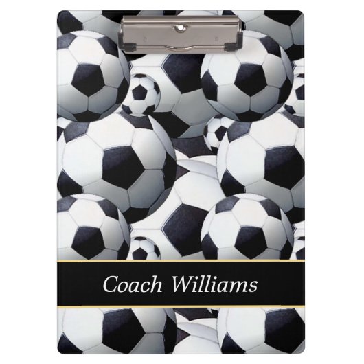 Voetbal coach op maat klembord (Voorkant)