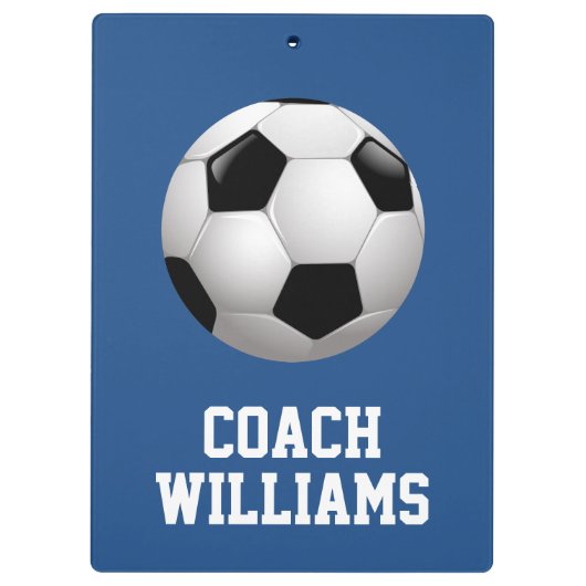 Voetbal coach op maat klembord (Achterkant)