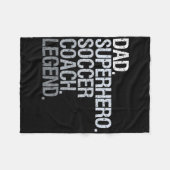 Voetbal Coach Papa Fleece Deken (Voorkant (Horizontaal))