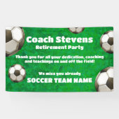 Voetbal coach Pensioen Partij Spandoek (Horizontaal)